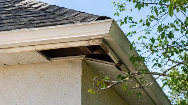 Damaged soffits and roofline gaps that could allow rodents to enter a loft or attic space.