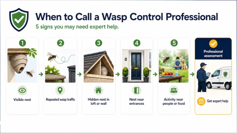 Signs that a wasp nest needs professional treatment